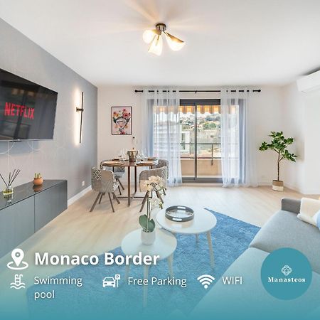 דירות בוסוליי 5mn Monaco - Vue mer - Parking - Piscine - BB מראה חיצוני תמונה
