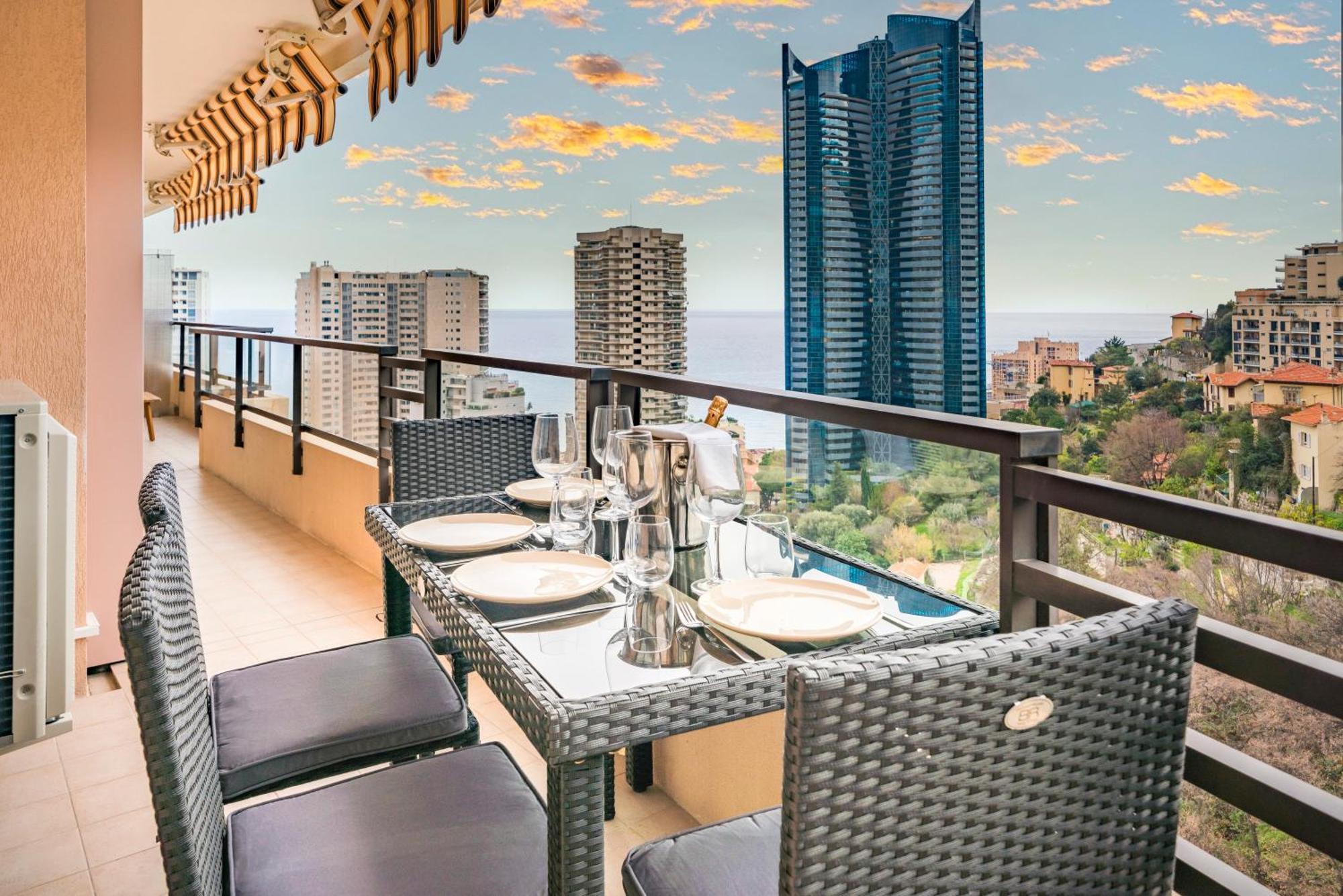 דירות בוסוליי 5mn Monaco - Vue mer - Parking - Piscine - BB מראה חיצוני תמונה